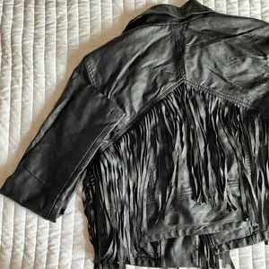 BONGO | Black Faux Leather Vest | Size: Small